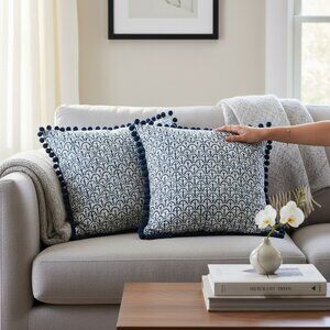 Printed pillow OGEE from India, set of 2